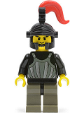 LEGO cas243 Fright Knights - Knight 1, Black Dragon Helmet, Red Medium Plume